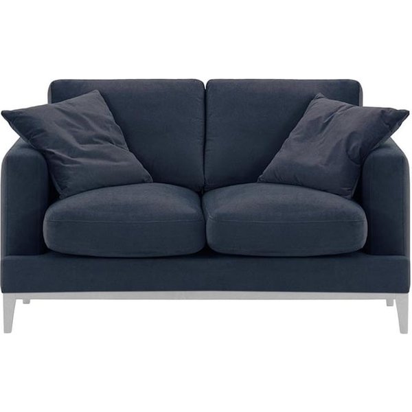 Covex Wood 2 Seater Sofa, blue, Leg colour: white