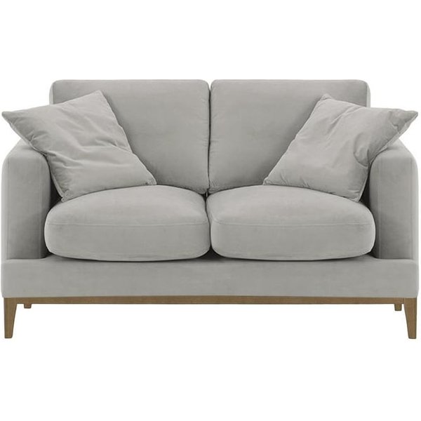 Covex Wood 2 Seater Sofa, silver, Leg colour: wax black