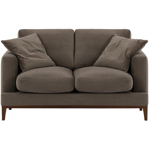 Covex Wood 2 Seater Sofa, grey, Leg colour: dark oak