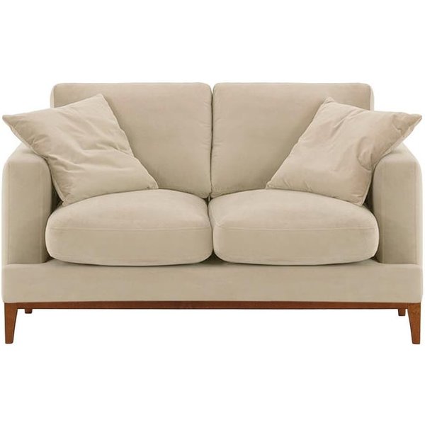 Covex Wood 2 Seater Sofa, light beige, Leg colour: aveo