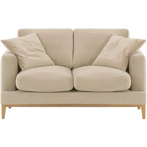 Covex Wood 2 Seater Sofa, light beige, Leg colour: like oak