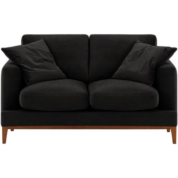 Covex Wood 2 Seater Sofa, black, Leg colour: aveo