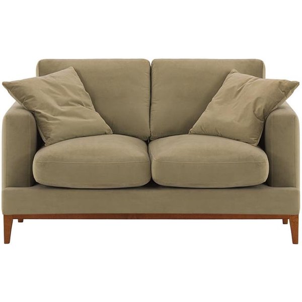 Covex Wood 2 Seater Sofa, mink, Leg colour: aveo