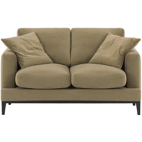 Covex Wood 2 Seater Sofa, mink, Leg colour: black