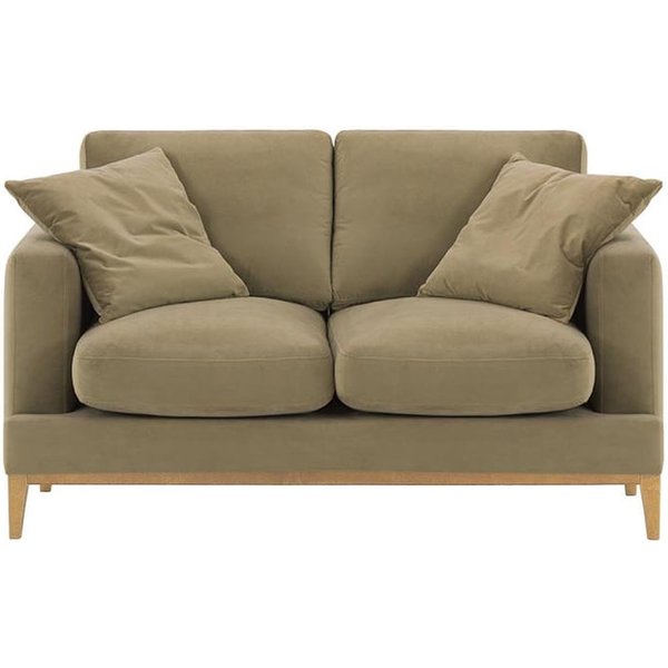Covex Wood 2 Seater Sofa, mink, Leg colour: like oak