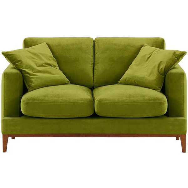 Covex Wood 2 Seater Sofa, olive green, Leg colour: aveo
