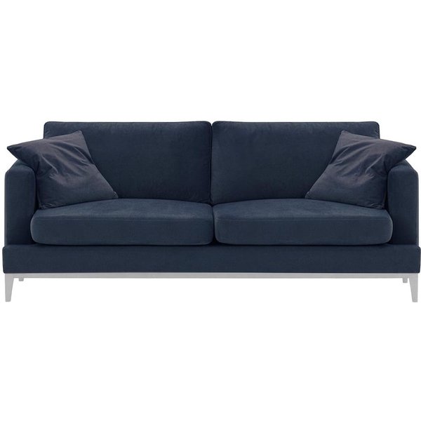 Covex Wood 3 Seater Sofa, blue, Leg colour: white