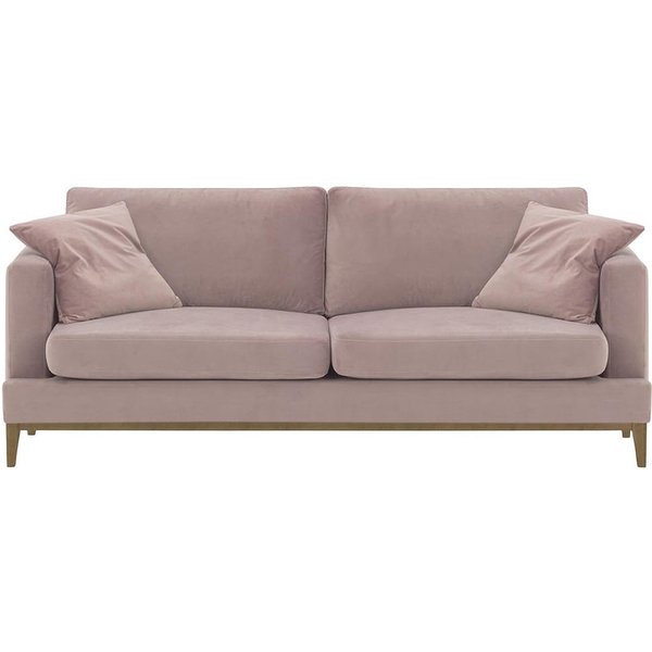 Covex Wood 3 Seater Sofa, lilac, Leg colour: wax black