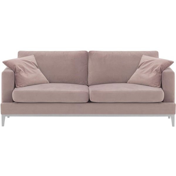 Covex Wood 3 Seater Sofa, lilac, Leg colour: white
