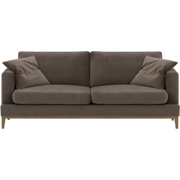 Covex Wood 3 Seater Sofa, grey, Leg colour: wax black