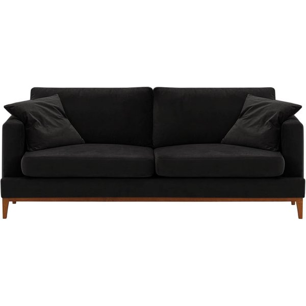 Covex Wood 3 Seater Sofa, black, Leg colour: aveo