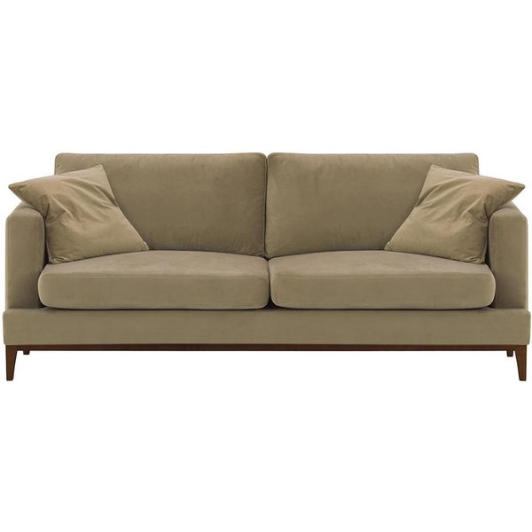 Covex Wood 3 Seater Sofa, mink, Leg colour: dark oak