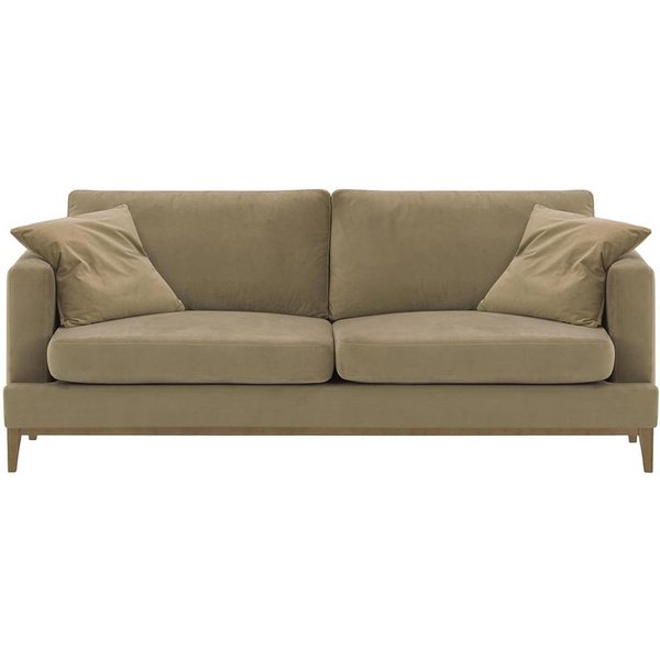 Covex Wood 3 Seater Sofa, mink, Leg colour: wax black