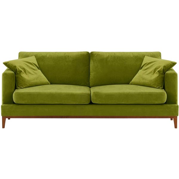 Covex Wood 3 Seater Sofa, olive green, Leg colour: aveo