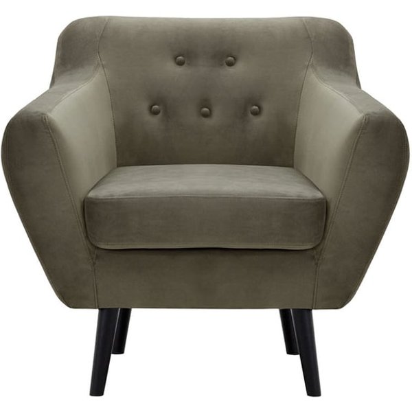 Varde Velvet Armchair, grey