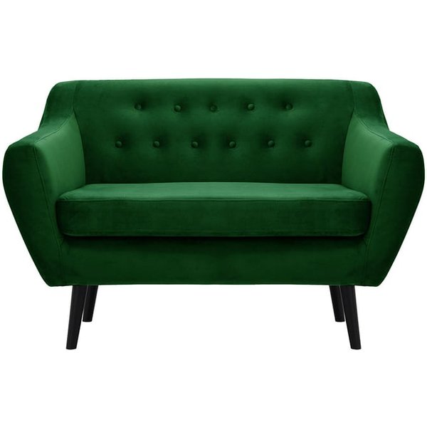 Varde Velvet 2 Seater Sofa, dark green