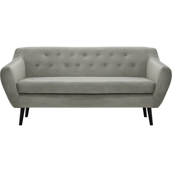 Varde Velvet 3 Seater Sofa, silver