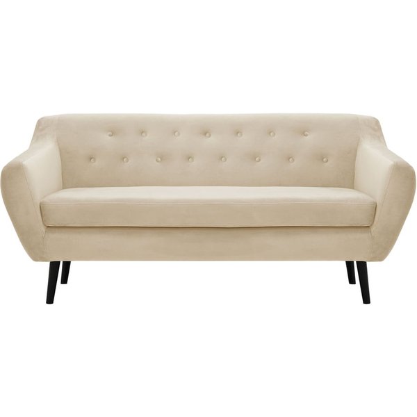 Varde Velvet 3 Seater Sofa, light beige