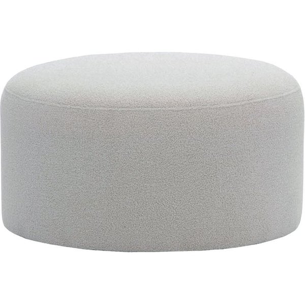 Zaz Large Round Pouffe, boucle brown