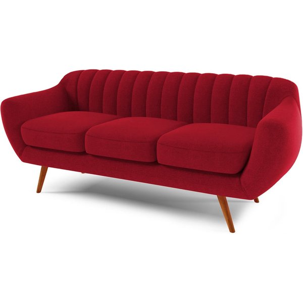 Destiny 3 Seater Sofa, dark red