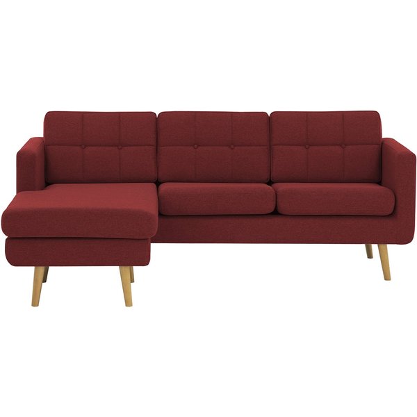 Brest Left Hand Corner Sofa, red