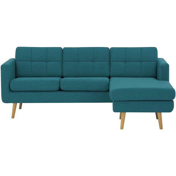 Brest Right Hand Corner Sofa, turquoise
