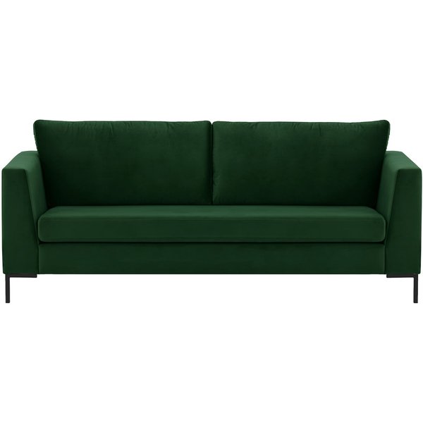 Gosena 3 Seater Sofa, dark green, Leg colour: black metal