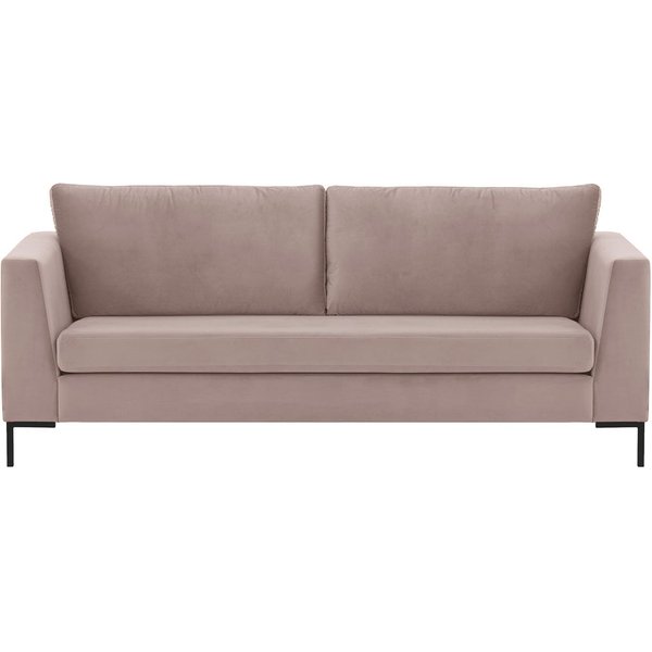 Gosena 3 Seater Sofa, lilac, Leg colour: black metal