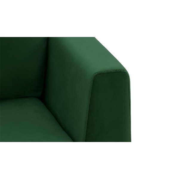 Gosena 2 Seater Sofa, dark green, Leg colour: chrome metal