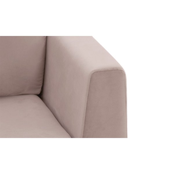 Gosena Right Hand Corner Sofa, lilac, Leg colour: chrome metal