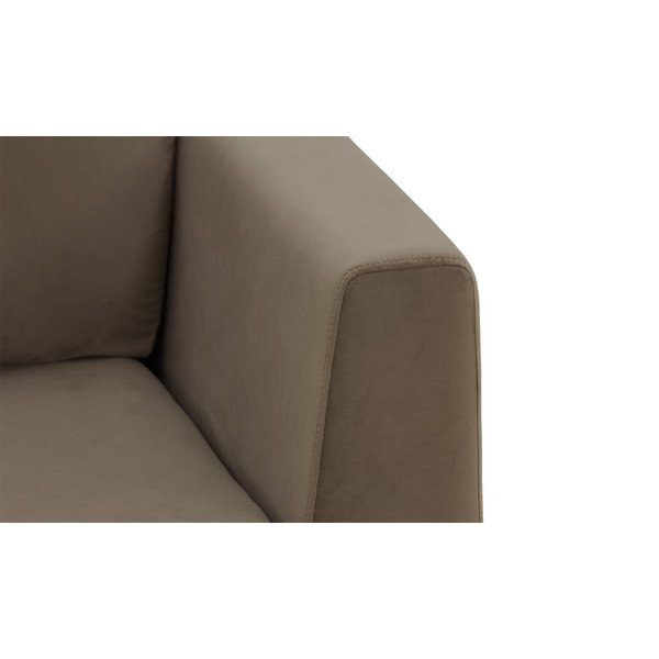 Gosena Left Hand Corner Sofa, grey, Leg colour: chrome metal