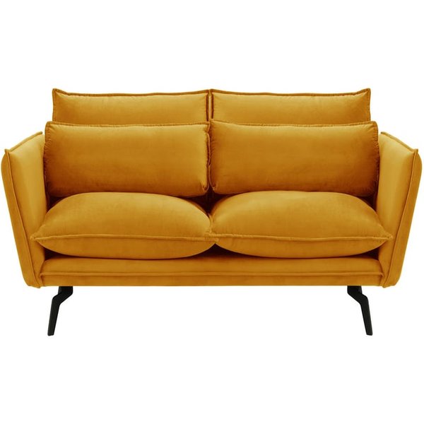 Layla 2 Seater Sofa, mustard