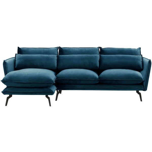 Layla Left Hand Corner Sofa, blue