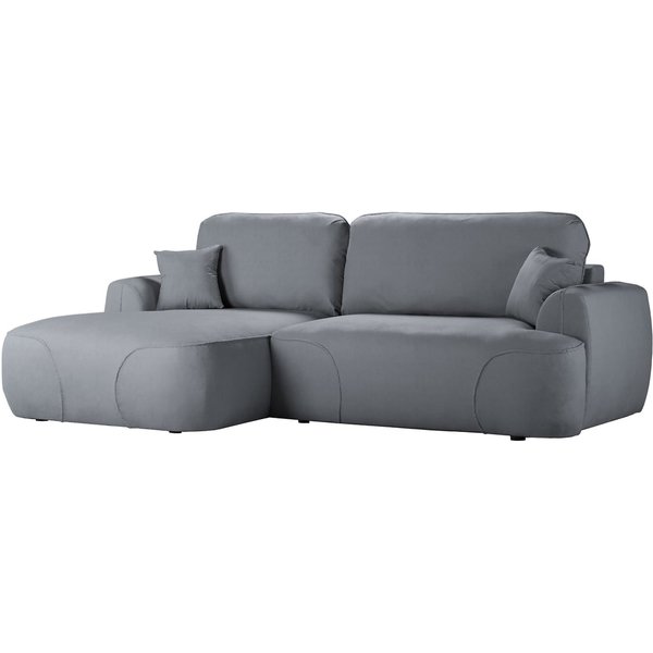 Satell left-hand corner sofa bed, light grey