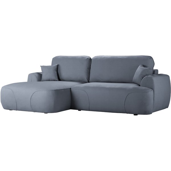 Satell left-hand corner sofa bed, grey
