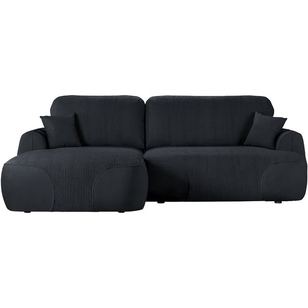 Satell left-hand corner sofa bed, Poso 135/Kronos 7 - graphite