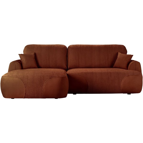 Satell left-hand corner sofa bed, Poso 39/Kronos 39 - red