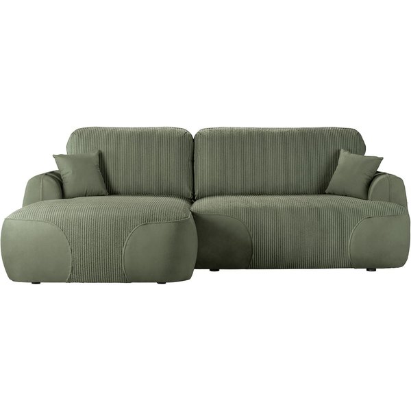 Satell left-hand corner sofa bed, Poso 46/Kronos 46 - khaki