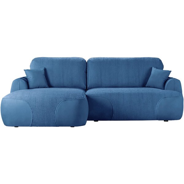 Satell left-hand corner sofa bed, Poso 5/Kronos 5 - blue