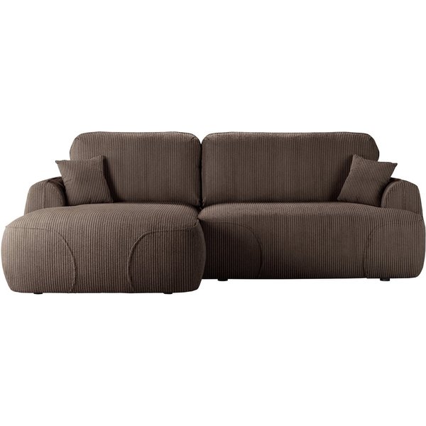 Satell left-hand corner sofa bed, Poso 6 - brown
