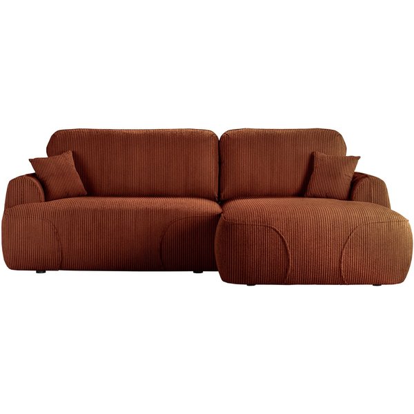 Satell right-hand corner sofa bed, Poso 39 - red