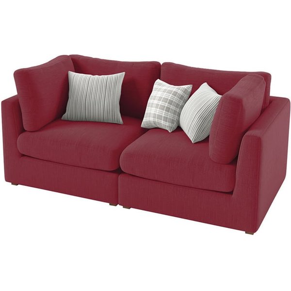 Capitol Modular 2 Seater Sofa, aubergine