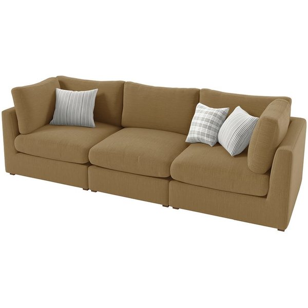 Capitol Modular 3 Seater Sofa, light brown