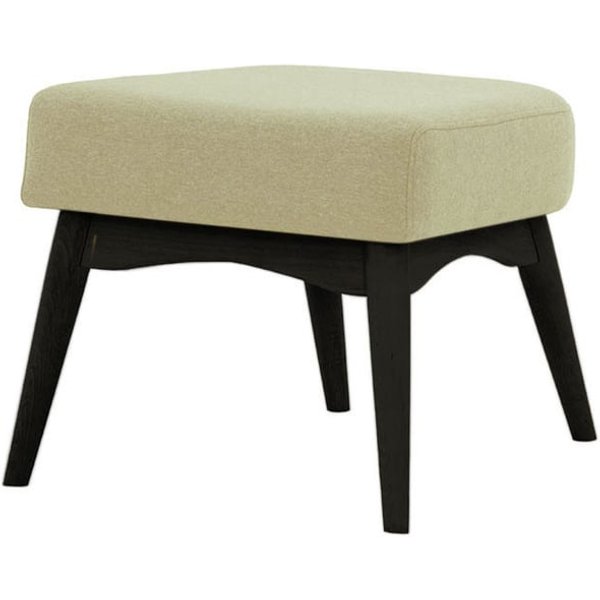 Savano Footstool, cream, Leg colour: black