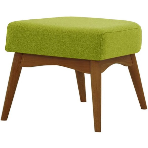 Savano Footstool, lime, Leg colour: dark oak