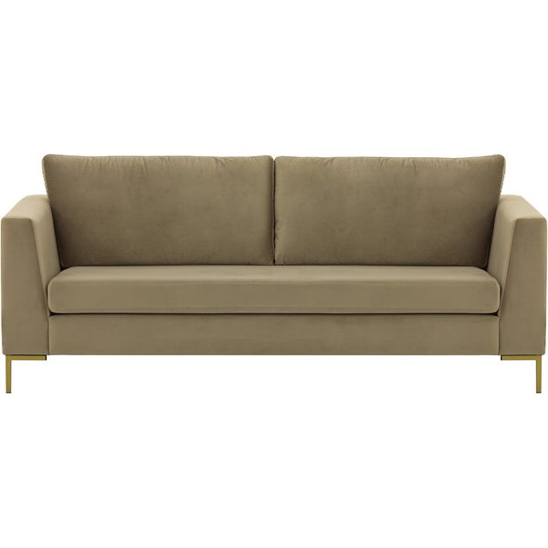 Gosena 3 Seater Sofa, mink, Leg colour: gold metal