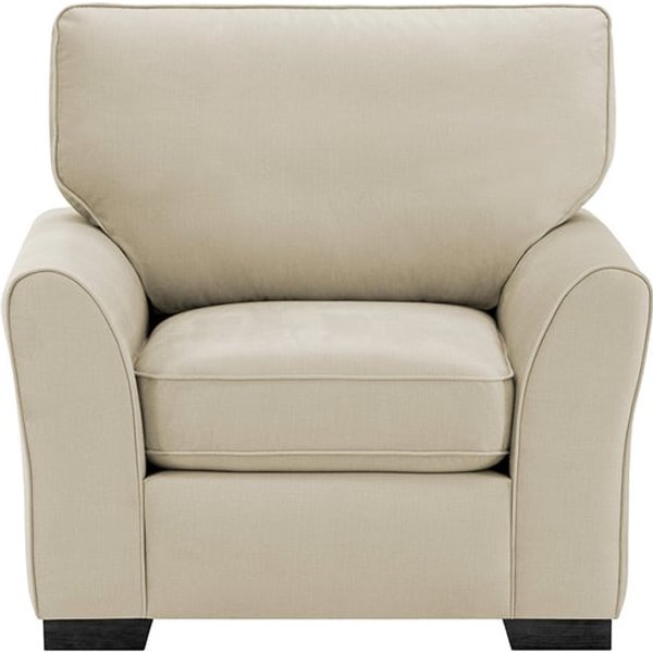 Serena Armchair, cream, Leg colour: black