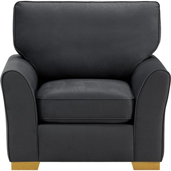 Serena Armchair, graphite, Leg colour: like oak