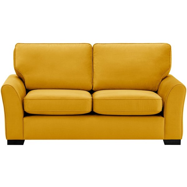 Serena 2 Seater Sofa, yellow, Leg colour: black