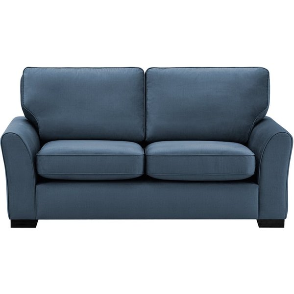 Serena 2 Seater Sofa, blue, Leg colour: black
